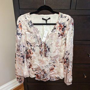 Floral Silk Burnout Blouse from WHBM